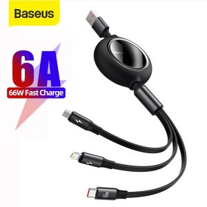 Baseus Bright Mirror One-for-three 66W Retractable Data Fast Charging Cable