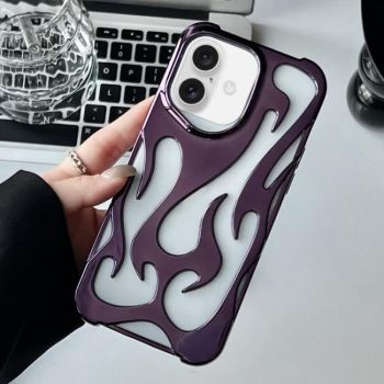 For iPhone 17 Series Flame Hollow Cooling Spray Coated Frosted TPU Phone Case