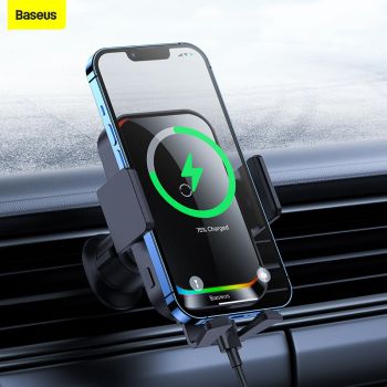 Baseus Halo Electric Wireless Charging Car Mount 15W