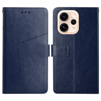OPPO Reno15 Pro Flip Leather Phone Case | Y-Shaped Pattern Wallet Cover with Card Slots, Kickstand & Full Body Protection
