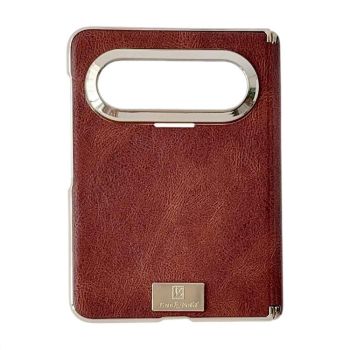 For Huawei Pura X Max Electroplate Dual Axis Crazy Horse Texture PU Phone Case