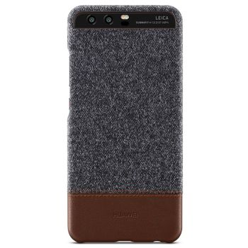 Official Huawei P10 Plus Fabric and Leather-Style Mashup Case - Dark Grey