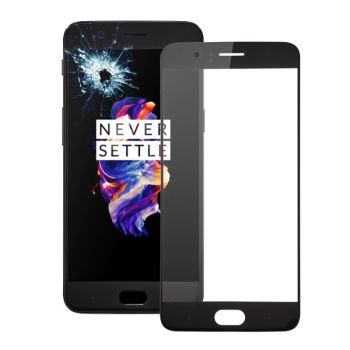 OnePlus 5 Front Screen Outer Glass Lens Black