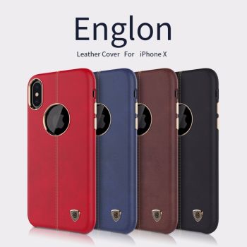 Apple iPhone X  Englon Leather Cover Case