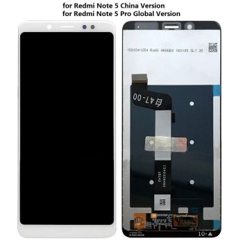 Redmi Note 5 LCD Display + Touch Screen Digitizer Assembly White