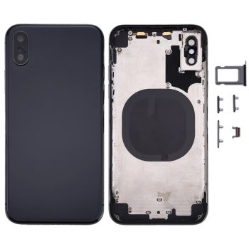 iPhone X Back Battery Cover + Middle Frame Chassis Full Housing Assembly Black