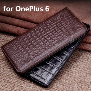 OnePlus 6 Luxury Genuine Smart Leather Case