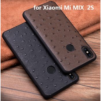 Luxury Genuine Leather Back Protective Case for Xiaomi Mi MIX 2S 