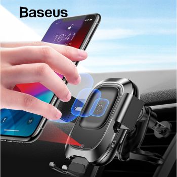 Baseus Qi Car Intelligent Infrared Fast Wirless Charging Car Phone Holder 