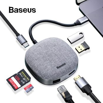 Baseus Frabric Series 7 in 1 Type-C Multifunctional HUB Adapter