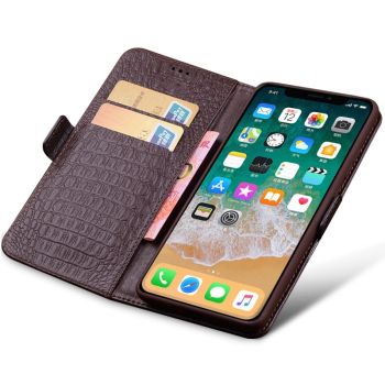 Luxury Genuine Smart Leather Flip Cover Case for Apple iPhone 12 Series