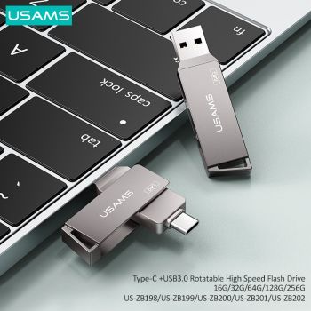 USAMS OTG 3 IN 1 Type-C+USB 3.0 High Speed Flash Drives