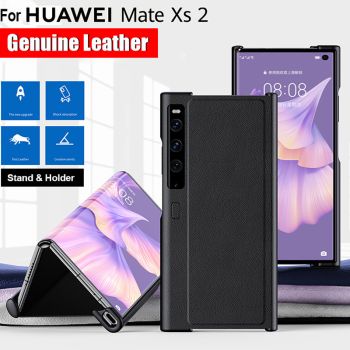 Genuine Leather Stand Case for Huawei Mate XS 2