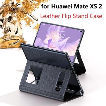 Genuine Leather Smart View Window Flip Case for Huawei Mate XS 2