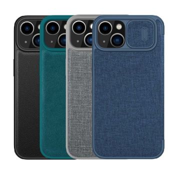 Nillkin Qin Pro Plain Leather + Cloth Case for iPhone 14 Series