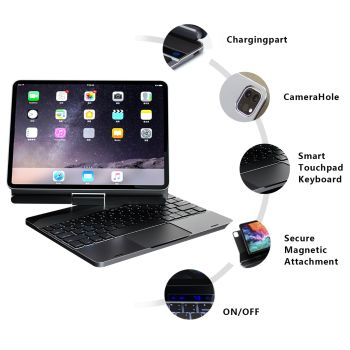 DOQO Magic Keyboard Case for Apple iPad Pro 12.9