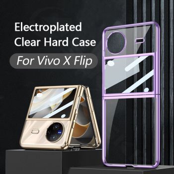 GKK Electroplating Clear Hard Case for vivo X Flip