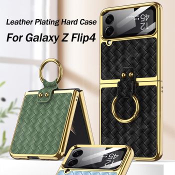 GKK Plating Leather Hard Case for Samsung Galaxy Z Flip4