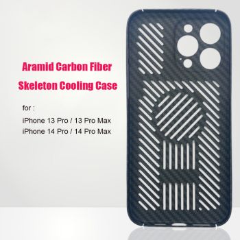 Aramid Carbon Fiber Skeleton Cooling Case for iPhone 13 14 Series