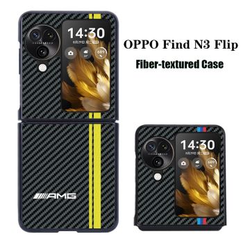 Fiber-textured Leather Case for OPPO Find N3 Flip