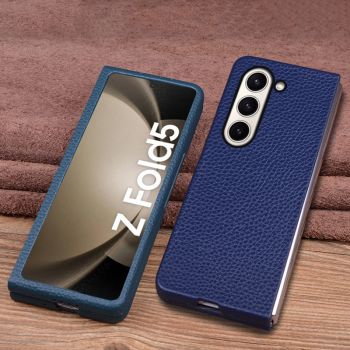 Luxury Genuine Leather Drop Protection Case for Samsung Galaxy Z Fold5