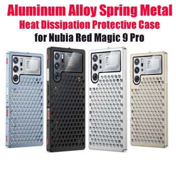 Aluminum Alloy Spring Metal Heat Dissipation Protective Case for Red Magic 9 Pro