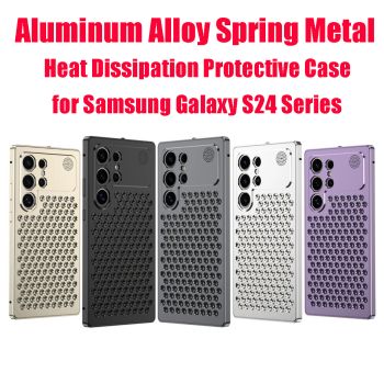 Aluminum Alloy Spring Metal Heat Dissipation Protective Case for Samsung Galaxy S24 Series