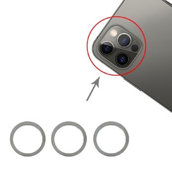3 PCS Rear Camera Glass Lens Metal Protector Hoop Ring for iPhone 12 Pro Max / iPhone 12 Pro