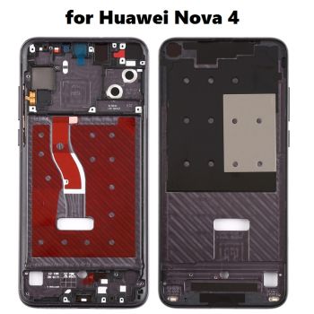 Original Front Housing LCD Frame Bezel Plate with Side Keys for Huawei Nova 4