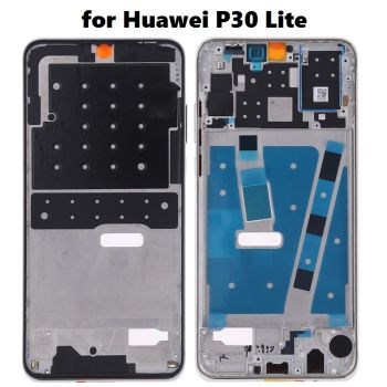 Original Front Housing LCD Frame Bezel Plate with Side Keys for Huawei P30 Lite