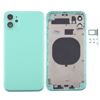 Back Housing Cover with SIM Card Tray & Side keys & Camera Lens for iPhone 11