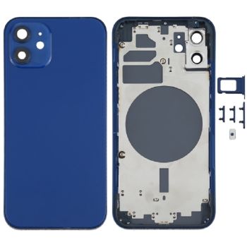 Back Housing Cover with SIM Card Tray & Side Keys & Camera Lens for iPhone 12