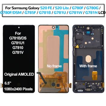 Original AMOLED LCD Display + Touch Screen Digitizer Assembly for Galaxy S20 FE