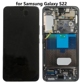 Original AMOLED Display + Touch Screen Digitizer Assembly with Frame for Samsung Galaxy S22