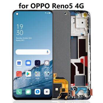 Original AMOLED Display + Touch Screen Digitizer Assembly for OPPO Reno5 4G / Reno5 K