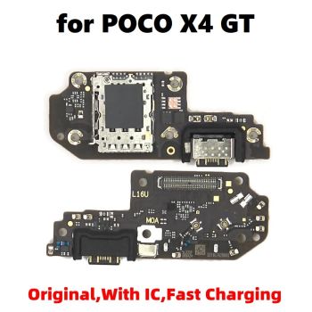 Charging Port Connector + SIM Card Reader Board for Poco X4 GT