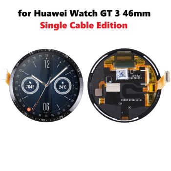 LCD Screen Digitizer Full Assembly for Huawei Watch GT 3 46mm Single Cable Edition