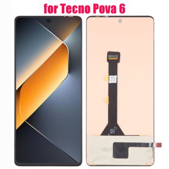 Original LCD Screen Digitizer Full Assembly for Tecno Pova 6