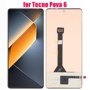 Original LCD Screen Digitizer Full Assembly for Tecno Pova 6