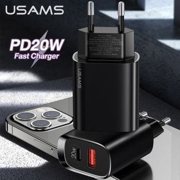 USAMS 20W QC3.0 + PD3.0 Fast Charger