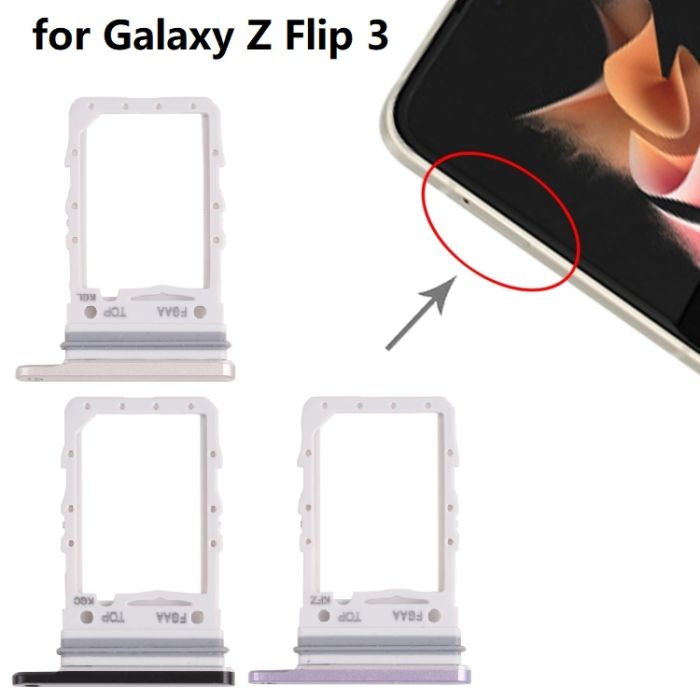 Phantom Black PHONSUN SIM Card Tray for Samsung Galaxy Z Flip 3 5G SM-F711U F711 