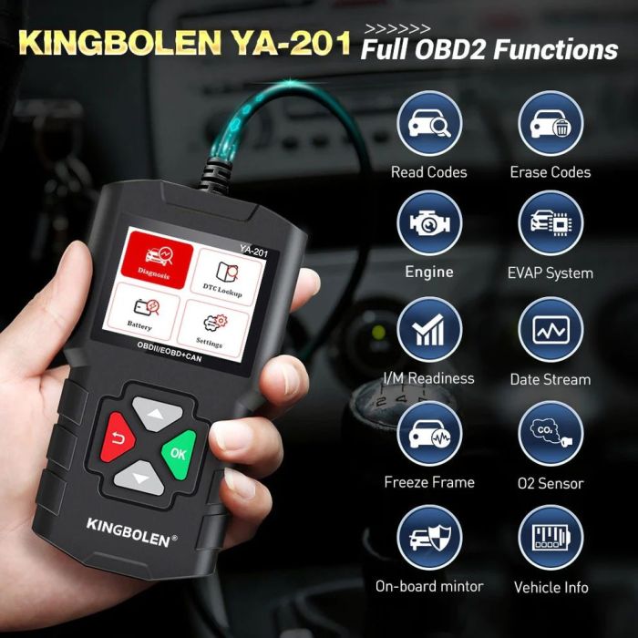 KINGBOLEN® YA101 Auto OBD2 Scanner for Check Engine Light