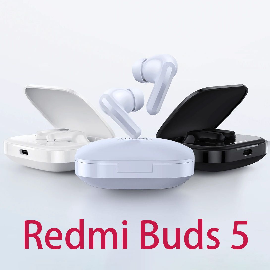 Xiaomi Redmi Buds 5 Earphone TWS Bluetooth 5.3 Headset Noise Cancellation  True Wireless Earbuds Headphone 40 Hours Battery Life