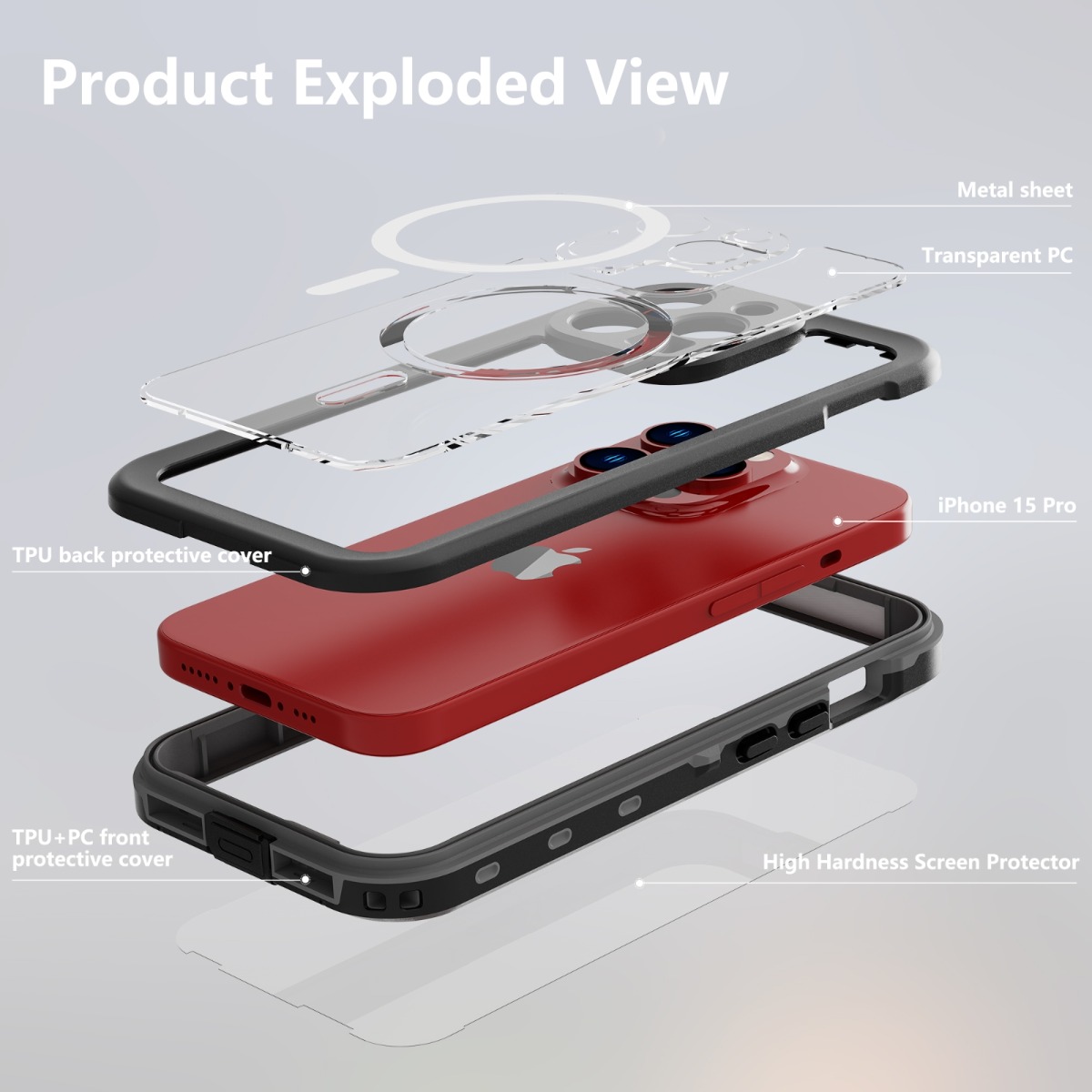  iPhone 15 Plus Pro Max Waterproof Case 