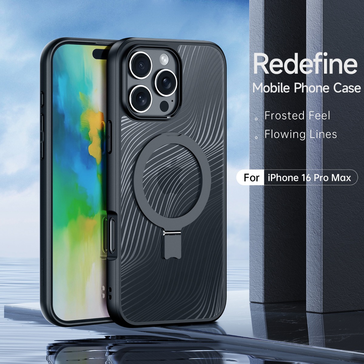 iPhone 16 Pro Max Magsafe Case with with Folding Stand