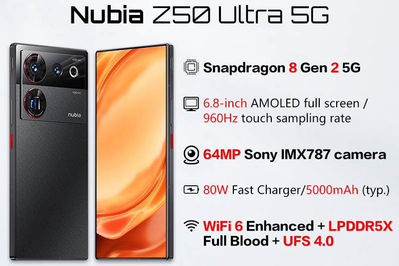 Nubia Z50 Ultra Photographer Edition technical specifications 