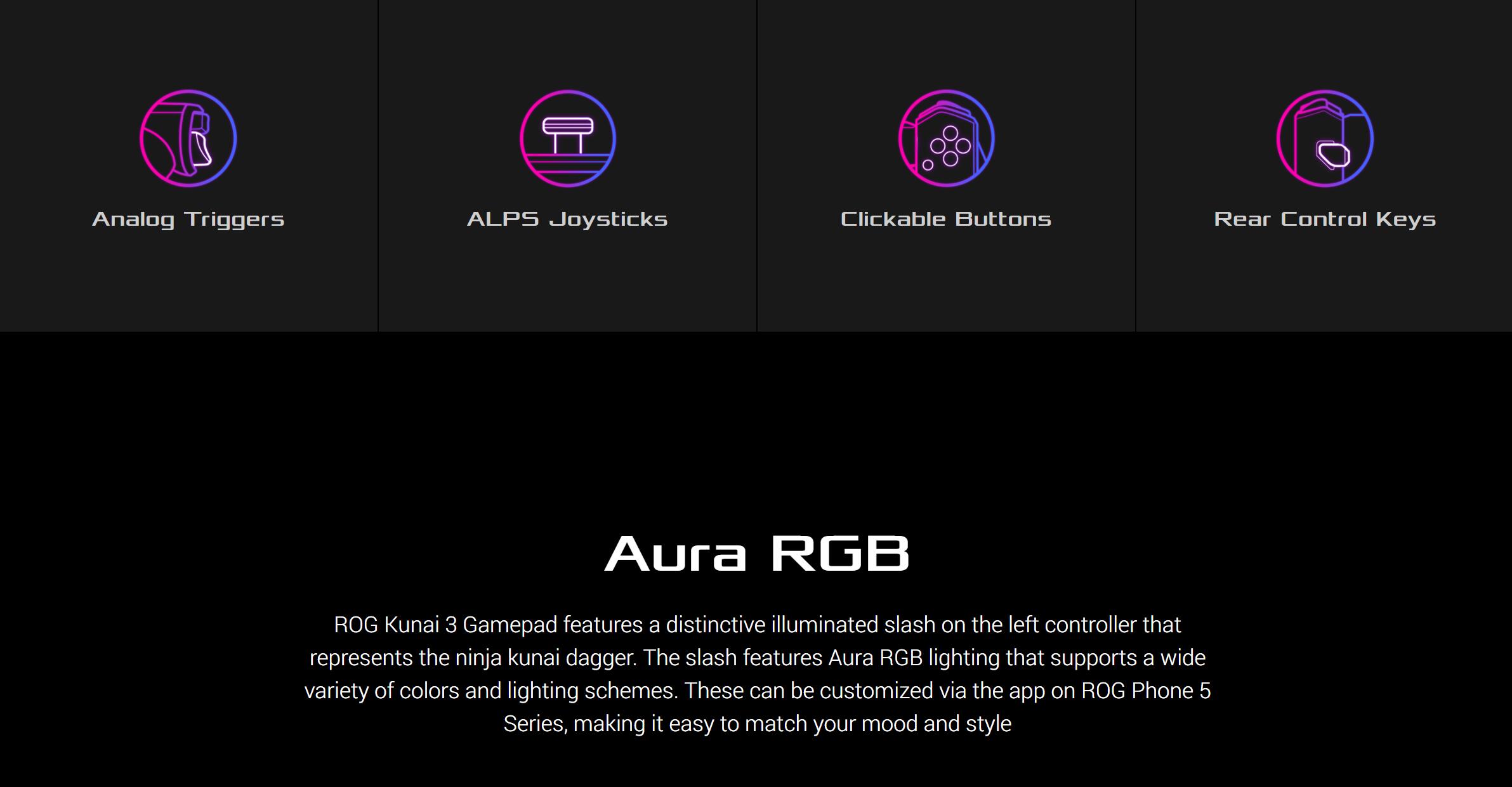 ASUS ROG Kunai 3 Gamepad For ROG Phone 5 36