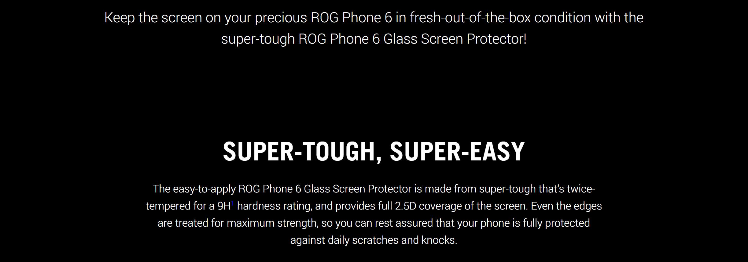 rog phone 6 glass screen protector