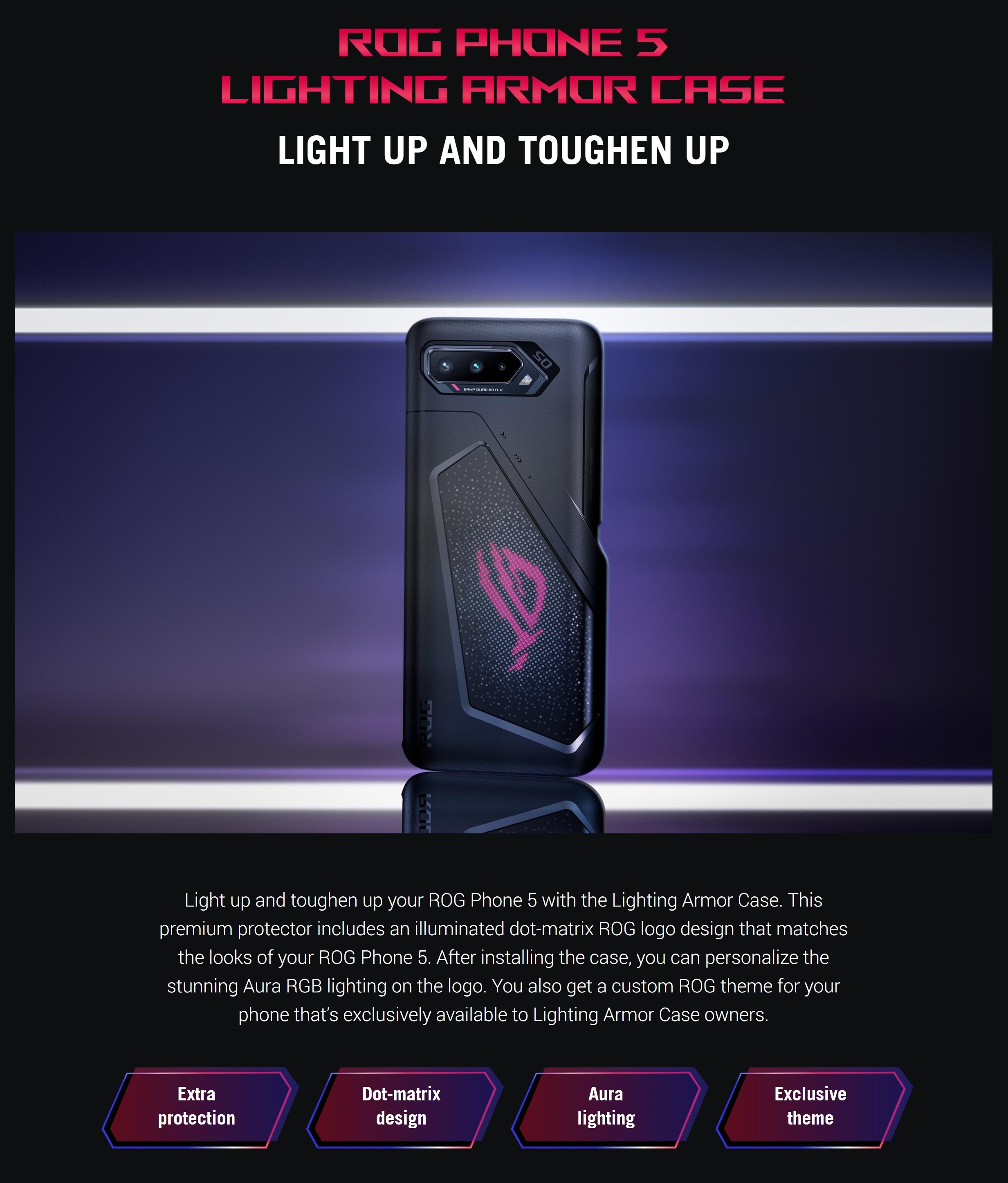 Asus ROG Phone 5 Lighting Armor Case 19