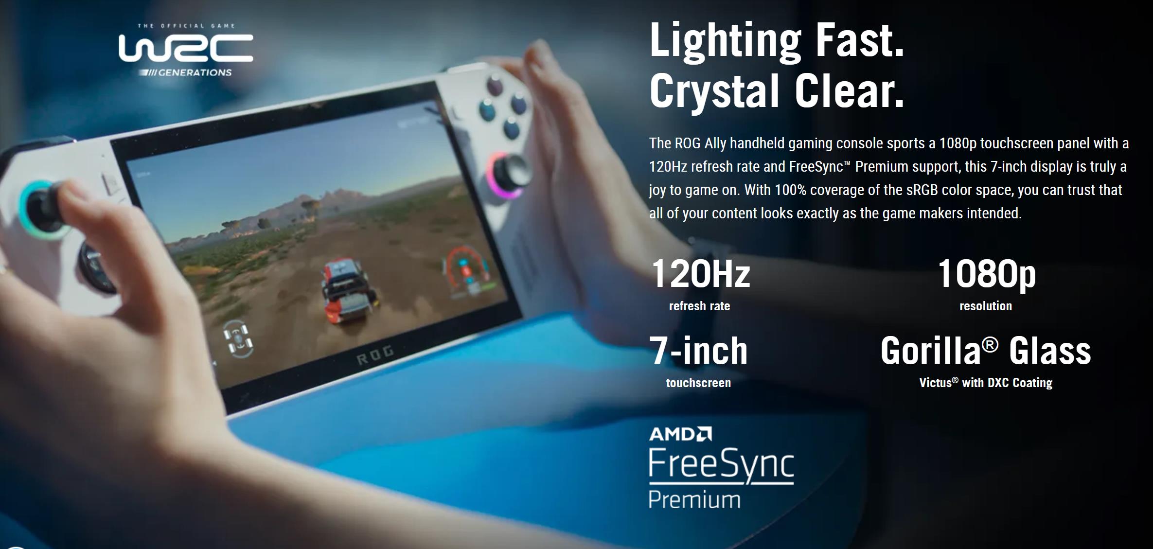 ASUS ROG Ally 7 120Hz FHD 1080P Gaming Handheld 16GB